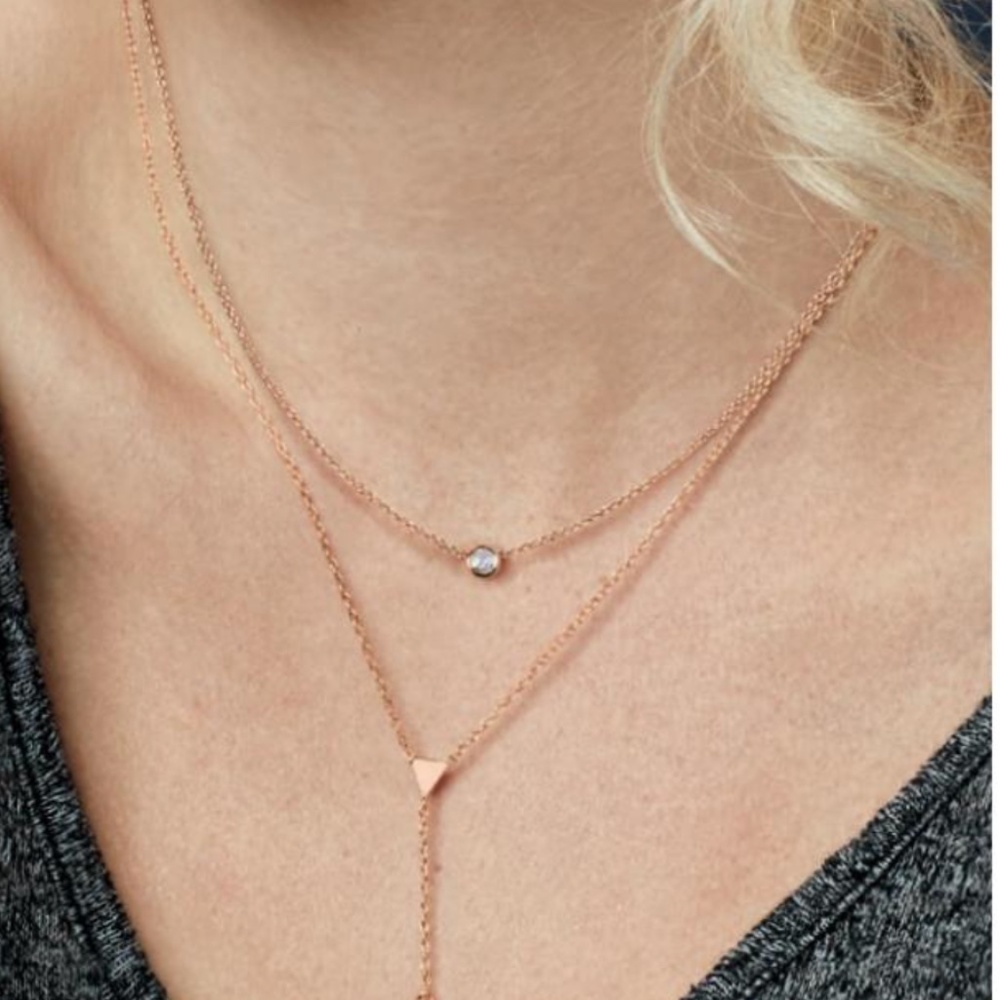 Stella & Dot The Wishing Necklace - Rose Gold